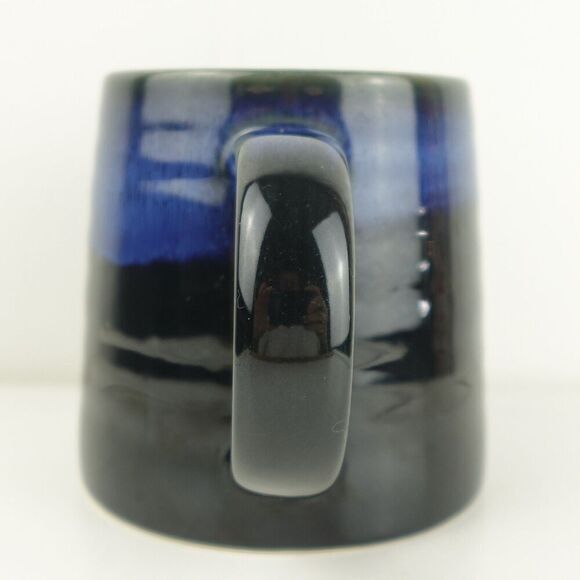 Reactive Glaze Creme Brulee Mug in Blue and Black - Picture 2 of 6